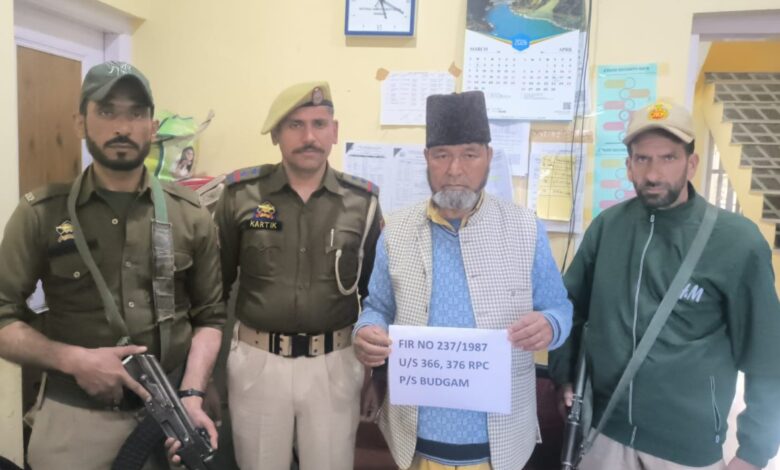 Budgam Police arrest man wanted in 1987 rape case