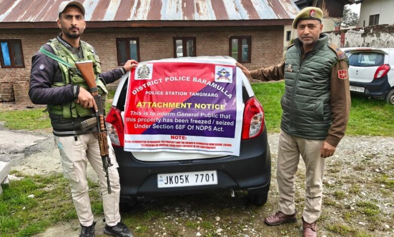 Vehicle Purchased from Drug Proceeds Attached in Baramulla