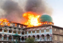 Seminary, Mosque Gutted in Fire in Srinagar’s Hyderpora; Students Evacuated Safely