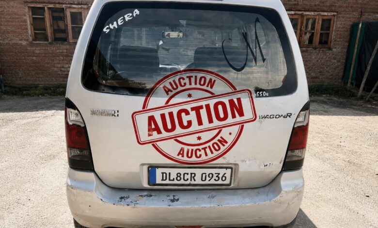 In a First Anantnag Police Order Auction of Vehicle Used in Drug Trade