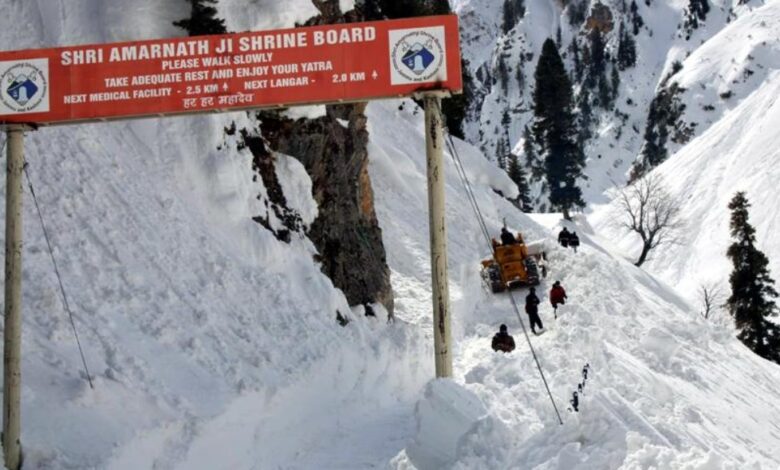 Snow Clearance Gains Pace Ahead of Amarnath Yatra, Helicopter Services Suspended